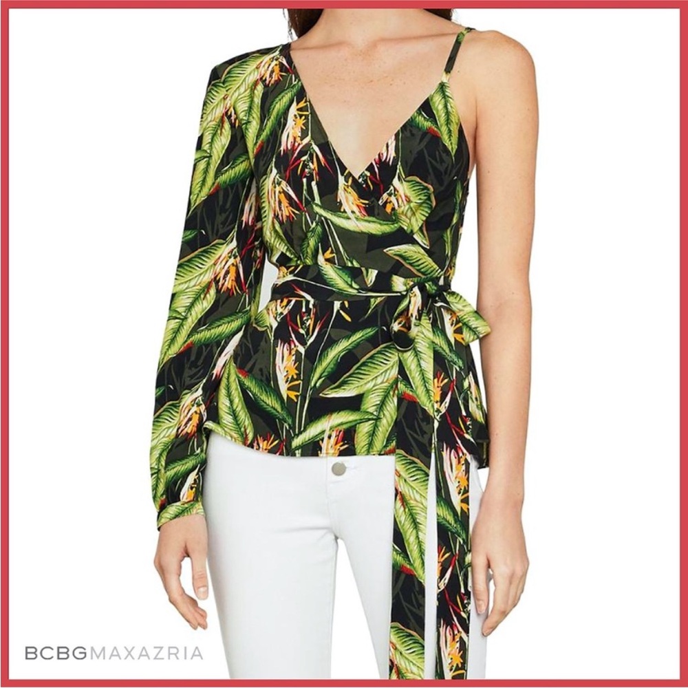 NWT BCBG Bird of Paradise Wrap Top.